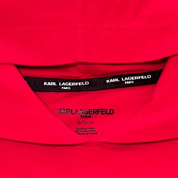 KARL LAGERFELD PARIS Red Hooded Paris Sweatshirt - Picture 4 of 5